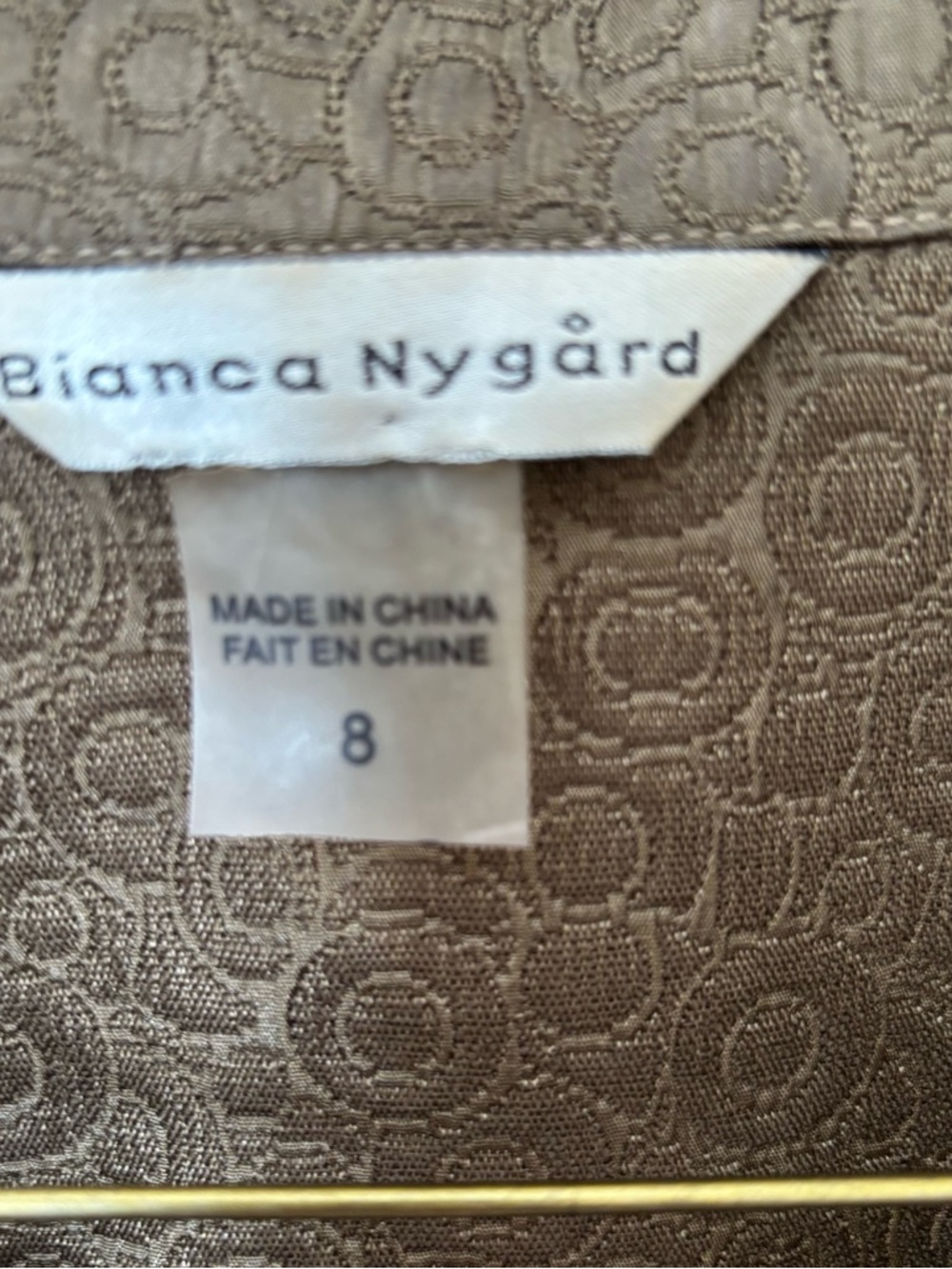 Bianca Nygard Bronze Jacquard Classic Short Jacket - Picture 3 of 9